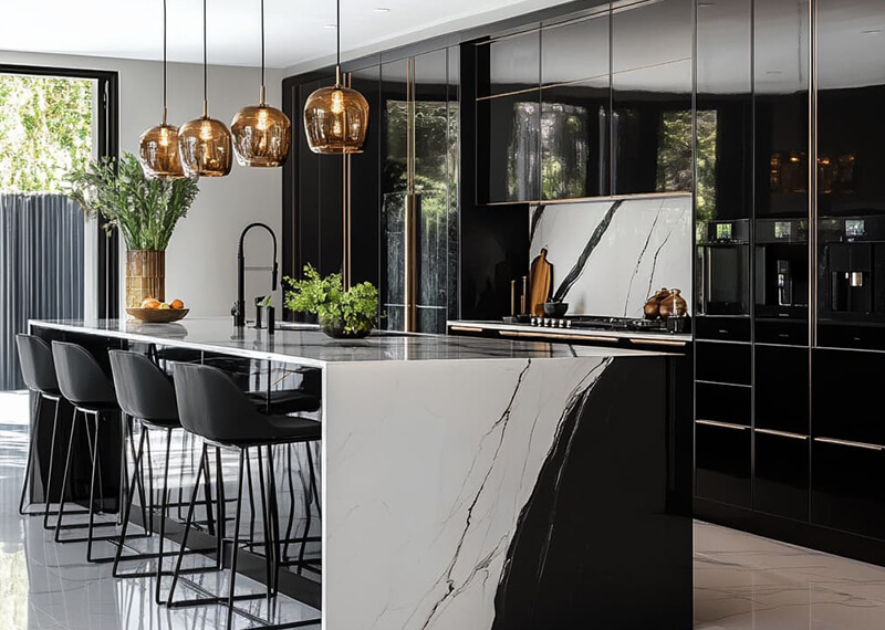 functional wooden kitchen design with organized layout
